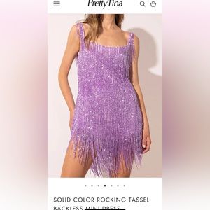 Purple Fringe Dress